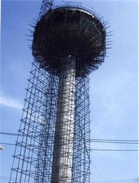 水泥水塔人工拆除腳手架搭設(shè)步驟