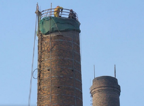 煙囪拆除-廢棄煙囪順利拆除