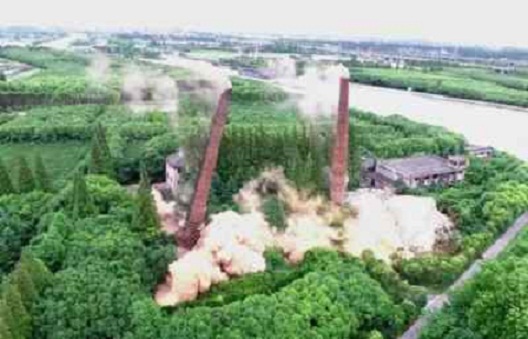 煙囪拆除-合肥廢棄煙囪爆破拆除