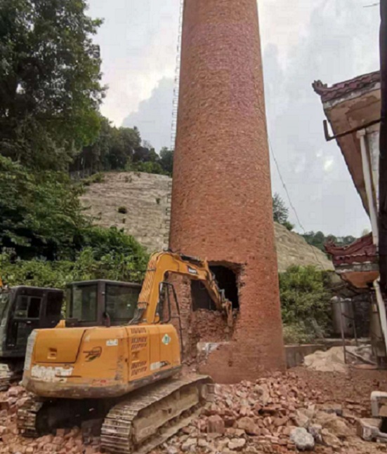 煙囪人工拆除的注意點