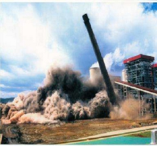 煙囪爆破拆除-技術(shù)高超