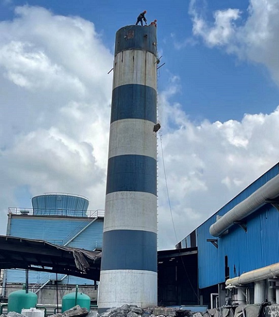 煙囪人工拆除-煙囪內(nèi)襯拆除方案