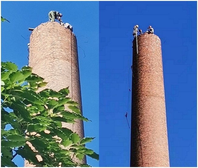 煙囪人工拆除的技術要求及需要注意的地方